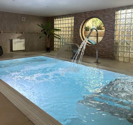 Espace détente bassin balneo jacuzzi